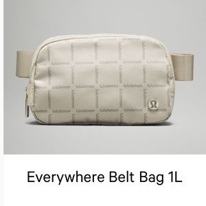 NWT- Everywhere belt bag 1L- Wordmark Grid Mini Raw Linen